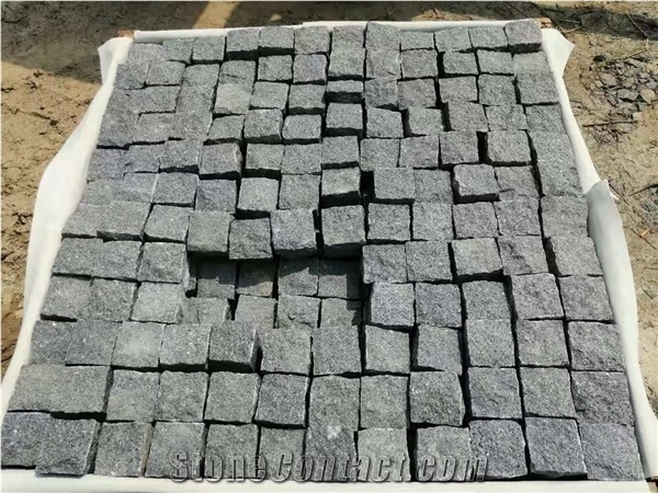 New G654 Padang Dark Grey Granite Cube Stone Pavers