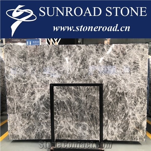 New Grey Marble Silver Fox Marble Slabs Chinese Marble
