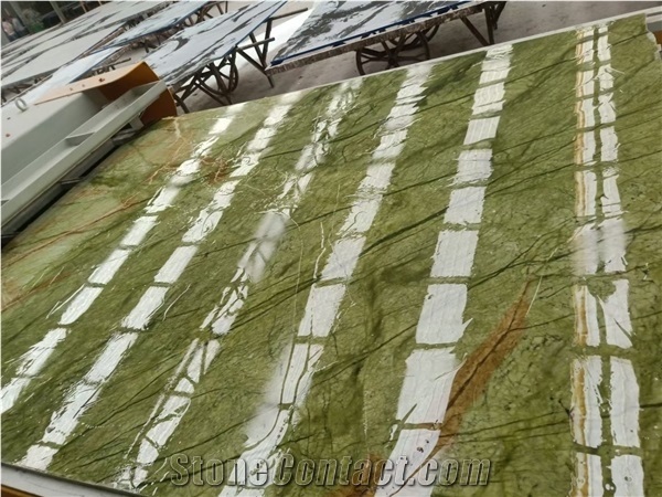 Polished Natural Green Stone Premium Marble Slabs Tiles