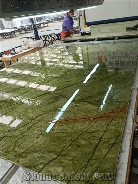 Polished Natural Green Stone Premium Marble Slabs Tiles