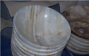 Back&White Marble Round Wash Basins Bowls Sinks