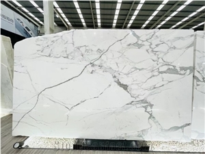 Carrara Calacatta White Marble Slab Floor Tile