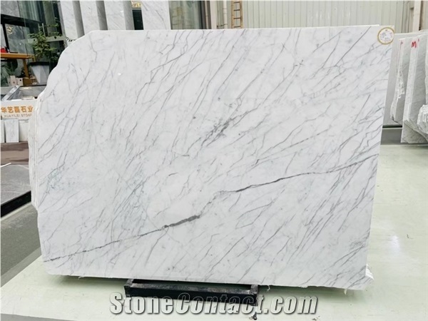 Italy Carrara Calacatta White Marble Slab Walling