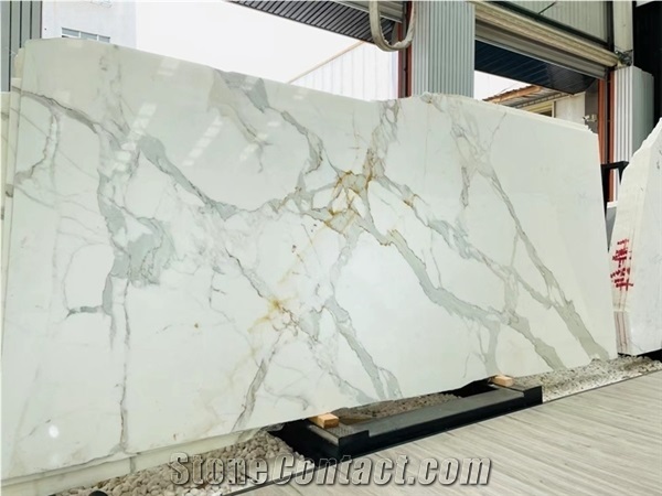 Italy White Marble Carrara Calcatta Stone Marble Slabs