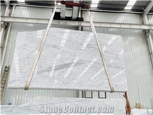 Premium Carrara Calacatta White Marble Slab Tile