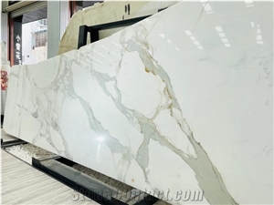 Premium Quality White Marble Stone Carrara Calacatta Slabs