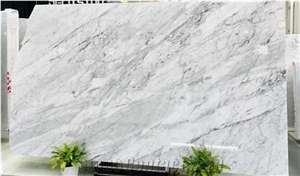 White Carrara Calacatta Stone Marble Slabs Tiles