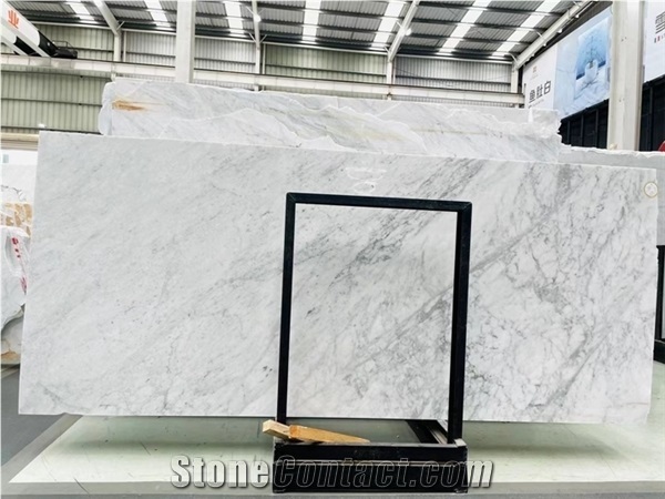 White Marble Carrara Calacatta Stone Slab Tile