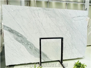 White Marble Carrara Calacatta Stone Walling Slab Floor Tile