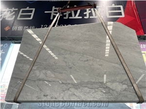 White Marble Carrara Slabs Tiles Kitchen Walling