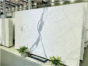 White Marble Slabs Carrara Calacatta Wall Floor Tile