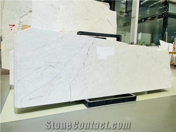 White Marble Slabs Carrara Calacatta Wall Floor Tile
