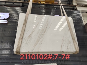 White Marble Slabs Polished Tiles for Bathroom Vanities Counters