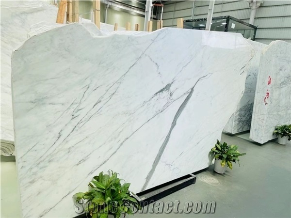 White Marble Stone Carrara Calacatta Slab,Interior Project