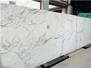 White Marble Stone Carrara Calacatta Slab,Interior Project