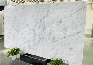 White Marble Stone Carrara Calacatta Wall Slab Floor Tile