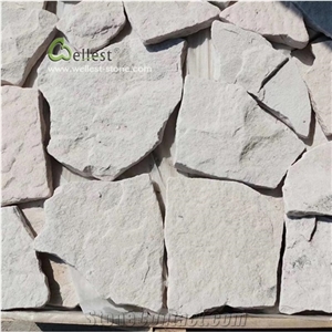 White Sandstone Random Loose Stone Wall Cladding Stone