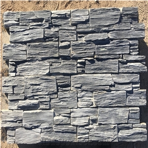 Balck Slate Cement Culture Stone 3d Wall Decoration Panels