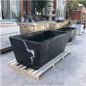 Black Marble Bathtub Rectangle Special Style House Using