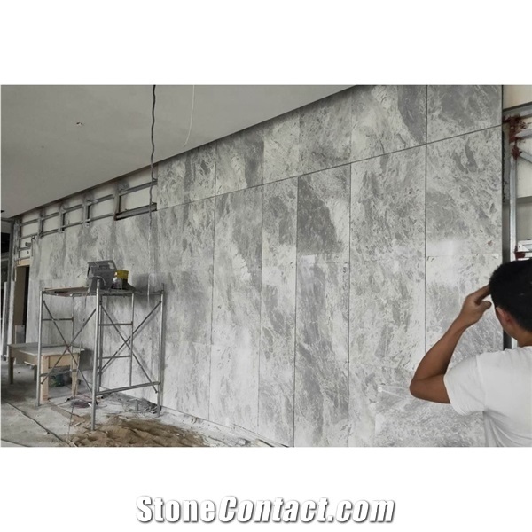 Blue Marble Slab Wall Cladiding Paver, Luxury Style Finish