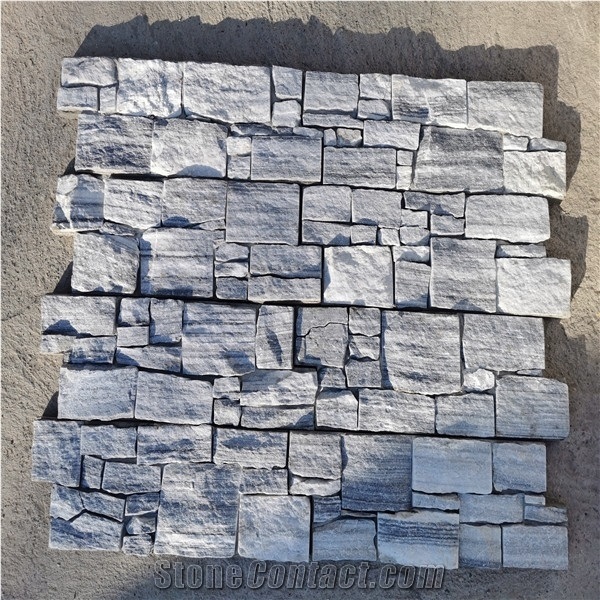 Cloudy Grey Cement Culture Stone, External Wall Ornament