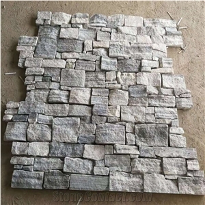 Cloudy Grey Cement Culture Stone, External Wall Ornament