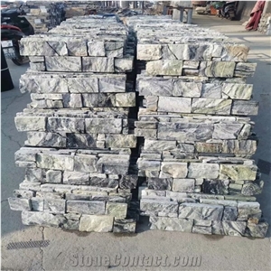 Green Marble Cement Stacked Stone,Cladding Cover Pattern