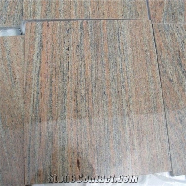 Raw Silk Pink Granite Cut to Size Building Decoration