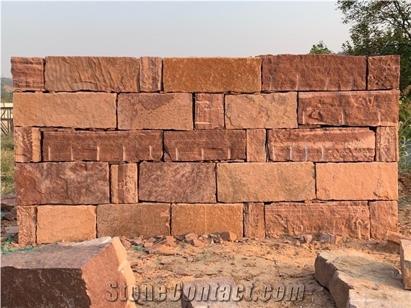 Red Sandstone Future Wall Application Paver
