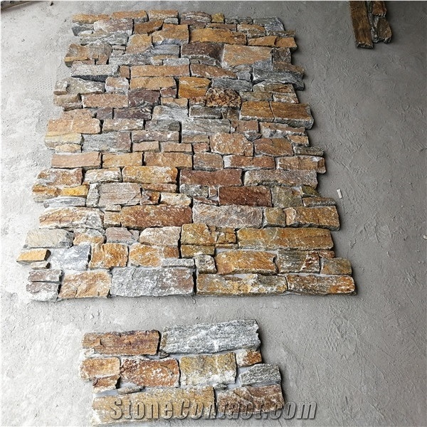 Rusty Quartzite Cement Culture Stacked Stone,Wall Decoration
