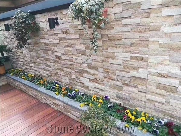 Sandstone Natural Split Corner Stone, Garden Retaining Wall