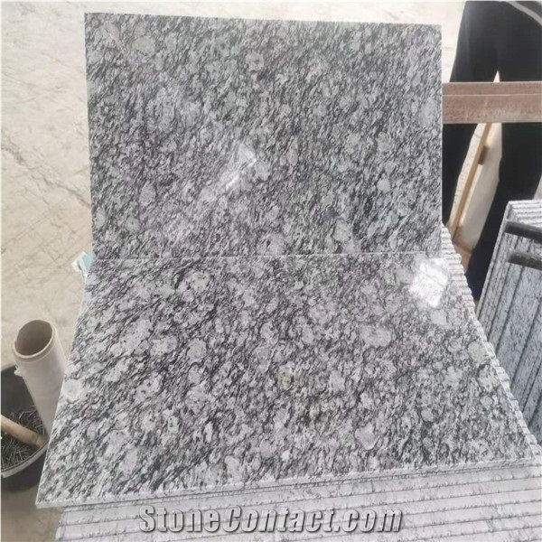 White Granite Stone Tiles Cladding Installation Panel