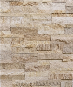 Yellow Sandstone Loose Wall Decoration,Stacked Stone Pattern