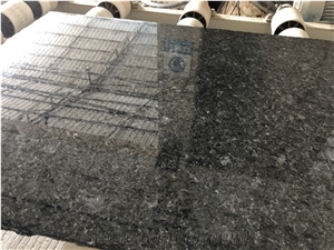 Angola Black Granite with the Green Background Floor Tile Slabs