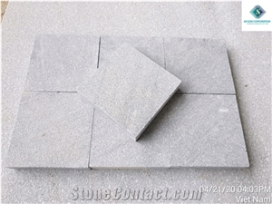 10x10cm Light Grey Marble Tiles Sandblasted Surface