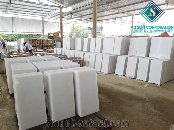 Crystal White Marble Tiles - Pure White Marble