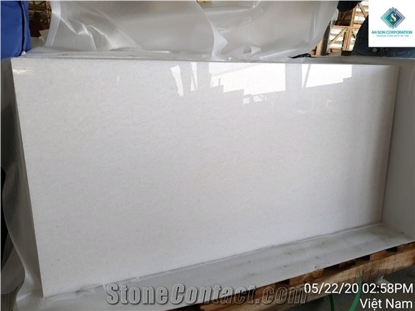 First Grade Polished Vietnam White Marble Tiles