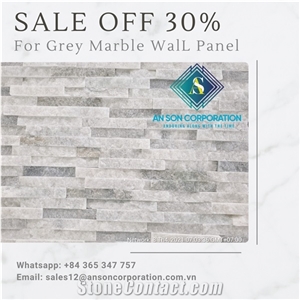 Hot Sale 30% for Light Grey Marble Wall Panel
