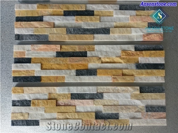Mix Colors Natural Decorative Stone Wall Panel