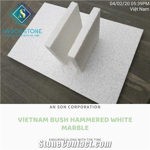 New Arrival: Bush Hammered White Marble