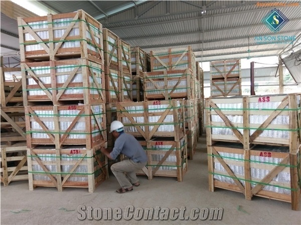 Packing and Loading White Marble Tile from an Son Corp