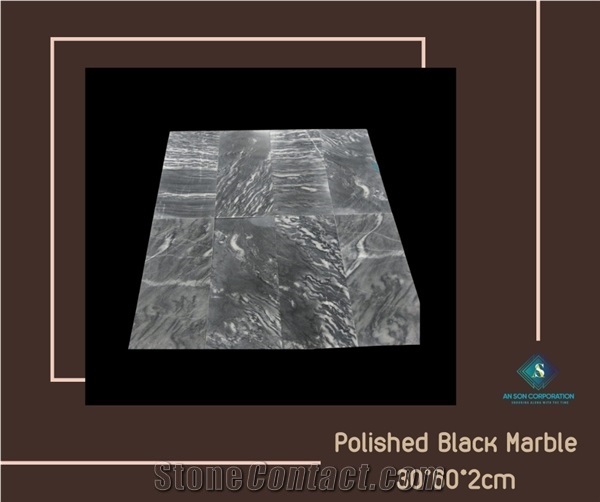 Polished Black Marble 30602cm
