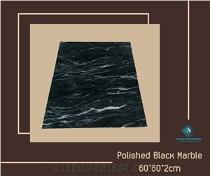 Polished Black Marble 60602cm