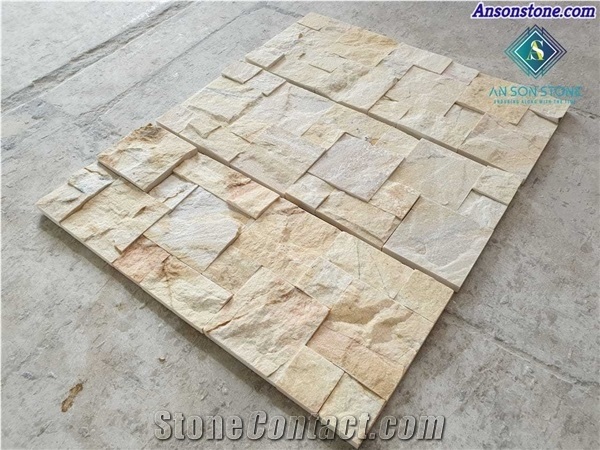 Sale 20% Yellow Pattern Mosaic Stone for Wall Decor