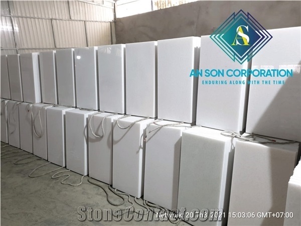 Size 40x80 White Marble Tiles for Marble Slab Project