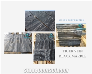 Tiger Vein Black Marble for Flooring & Wall Cladding