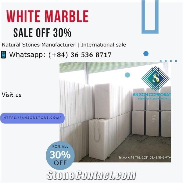 Top Product Super Pure White Marble Tiles Sale Off 30