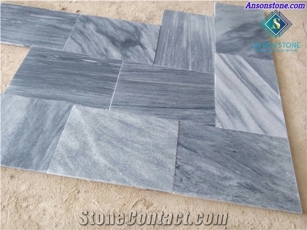 Vietnam Bluestone French Pattern Sandblasted Face Cheap Natural Stone Tile