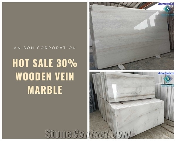 Vietnam Wooden Vein Marble for Wall & Flooring