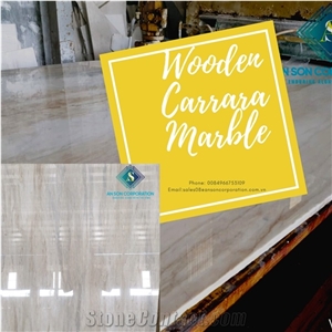 Wooden Vein Carrara Slab- Marble Floor Covering